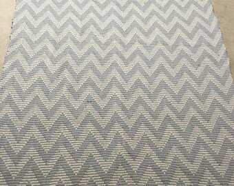 Rag Rug / Chindi /Scandinavian Area Rug, Beautiful  Gray 4’ x 6’