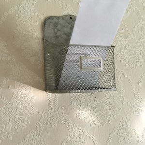 FREE SHIPPING Galvanized Metal Mail Box Basket, Mail Box, Distressed  Metal Mail Box. Steampunk Storage Container