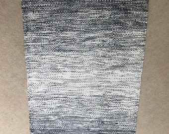Chindi navy and White Rag Rug