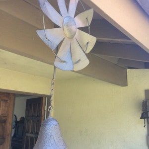 Hanging Bell, Cast Iron Door Bell, Ringing Dinner Bell, wind mill Rustic, Door Bell