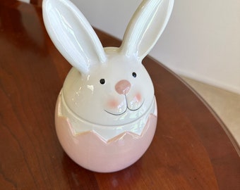 Ceramic bunny egg