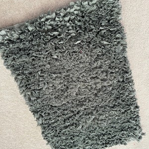 Green Shag Rag Rug
