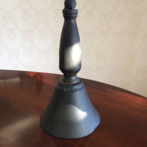 Teacher school Bell, Cast Iron Bell,   Beautiful rustic, dinner bell, door bell desk bell, 5&quot;x9&quot;