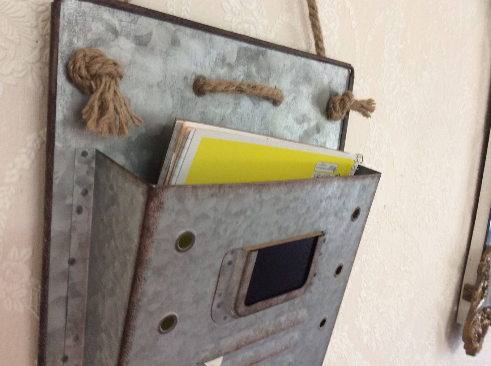 Galvanisierter Wandkorb aus Metall Briefkorb Distressed | Etsy