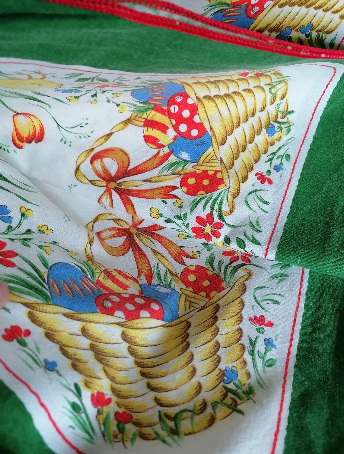 Tovaglie Pasquali Monouso - Design Con Tulipani E Coniglietti, Impermeabili, 4 Pezzi - Foto 8