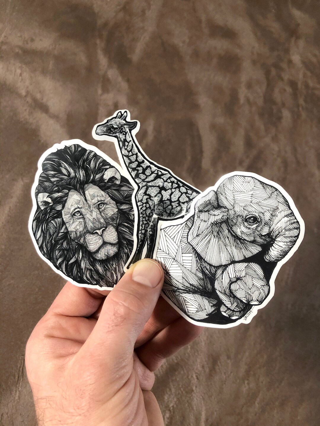 Stickers Animal Stickers Laptop Elephant Stickers Giraffe Stickers Lion