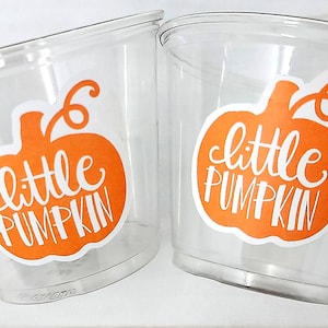 PUMPKIN PARTY CUPS - Little Pumpkin First Birthday Decoration Little Pumpkin Party Fall Baby Shower Fall Party Cups Thanksgiving Cups Little