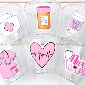 Nursing Party Cups - Doctor Party Cups Nurse Party Cups Nursing Party Rn Party Decorations Medical School Party Nurse Graduation Party Meds