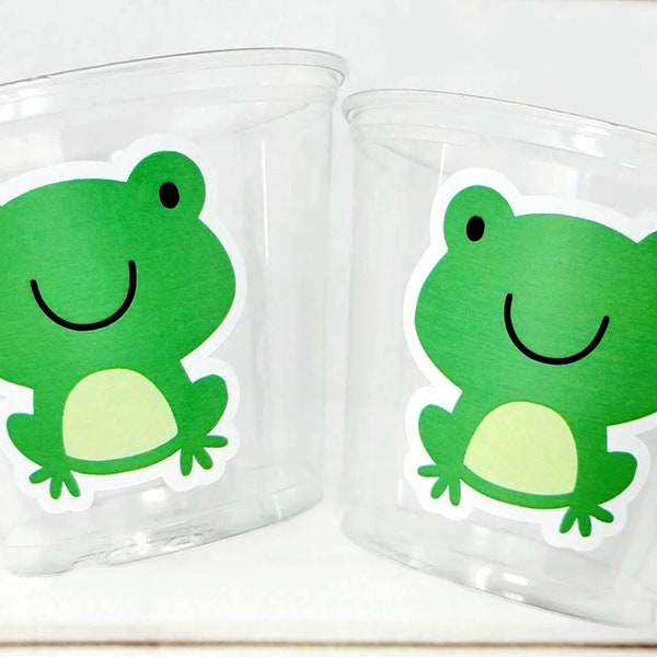 FROG PARTY CUPS - Frog Cups Frog Birthday Cup Frog Baby Shower Frog Cups Frog Birthday Frog Party Frog Party Decorations Frog Party Supplies
