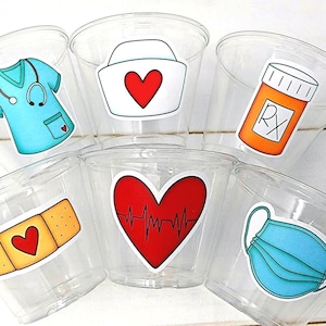 NURSING PARTY CUPS - Doctor Party Cups Nurse Party Cups Nursing Party Rn Party Decorations Medical School Party Nurse Graduation Party Meds