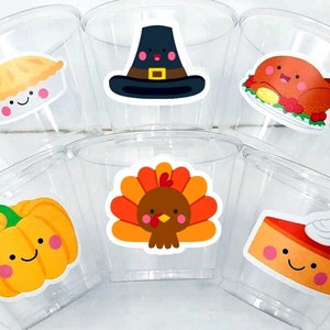THANKSGIVING PARTY CUPS -Turkey Party Cups Thanksgiving Cups For Kids Turkey Kawaii Thanksgiving Cups Thanksgiving Party Favors Pumpkin Cups