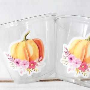 PUMPKIN PARTY CUPS - Little Pumpkin First Birthday Decoration Little Pumpkin Party Fall Baby Shower Fall Party Cups Thanksgiving Cups Little
