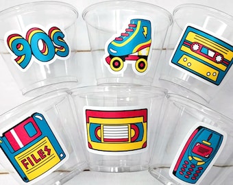I Love the 90'S PARTY CUPS - 90's Birthday Cups 90's Party Cups 90's Decorations 90's Birthday Party 90's Birthday Party Decorations 90s 80s