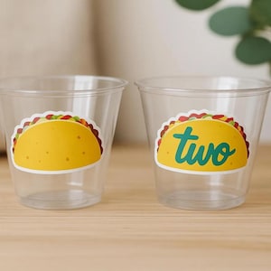 TACO-PARTYBECHER - Taco-Becher, Taco-Dienstag-Becher, Taco-Party, Taco-Geburtstag, Fiesta-Partydekorationen, Cinco-de-Mayo-Taco-Dienstag-Party, Taco-Gastgeschenke