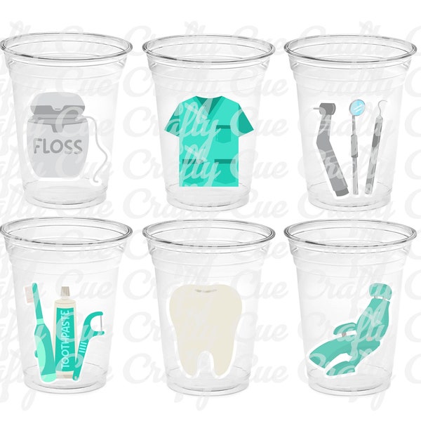 DENTIST PARTY CUPS Dental School Party Cups Orthodontist Dentist Graduation Dental Graduation Party Favors Dentist Party Favors Decorations