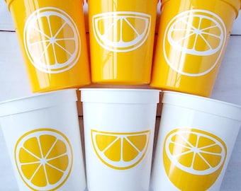 Lemon Party Cups, Lemon Birthday, Lemon Party Favors, Lemon Party Favors, Lemon First Birthday, Lemon Baby Shower Lemon Decorations Lemonade