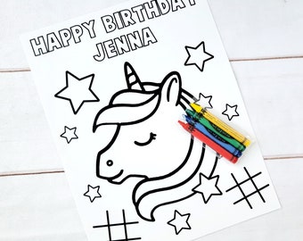Unicorn Birthday Coloring Page, Unicorn Coloring Page, Unicorn Birthday Favors, Unicorn Birthday Party Favors, Unicorn Party Favors, Unicorn