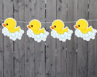 Rubber Duck Banner, Rubber Duck Garland, Rubber Duck Decorations, Rubber Duck Baby Shower, Rubber Duck Photo Prop, Rubber Duck Birthday