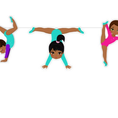 Gymnastics Garland Gymnastics African American Girls Garland Etsy