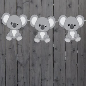 Koala Bear Garland, Koala Bear Banner, Koala Bear Birthday, Koala Bear Baby Shower, Koala Bear Decorations, Koala Bear Party Supplies
