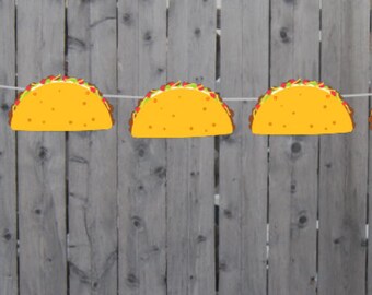 Taco Garland, Taco Banner, Taco Birthday, Taco Twosday, Taco Tuesday, Fiesta, Cinco De Mayo, taco decorations, Photo Prop