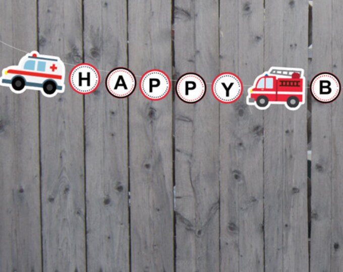 EMERGENCY VEHICLES PARTY Cups Emergency Vehicles Birthday Etsy