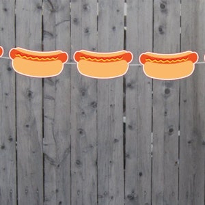 Hot Dog Garland / Hot Dog Banner, Fast Food Banner, Fast Food Garland, Photo Prop