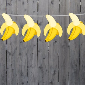 BANANA Garland, Banana Banner, Banana Birthday, Banana Party, Banana Decorations