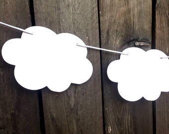 Cloud Garland, Cloud Banner, Cloud Nursery Decoration, Cloud Photo Prop