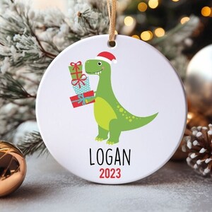 Dinosaur Christmas Ornament Custom Ornament Boys Christmas Ornament Personalized Dinosaur Christmas Ornament Christmas Ornaments for boys