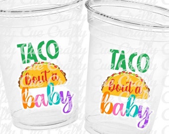 Taco Bout a Baby Cups Taco Party Favors Taco Baby Shower Taco Birthday Fiesta party Fiesta Baby Shower Taco Bout a Baby Decorations favors