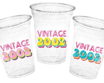 21st BIRTHDAY PARTY CUPS 21st Birthday Party 21st Party Decorations 21st Party Favors Vintage 2002 Birthday 2002 Party Legally 21 Finally 21