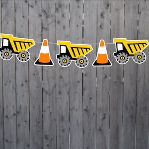 Construction Party Garland, Construction Garland, Construction Banner, Construction Cone Garland, Construction Cone Banner