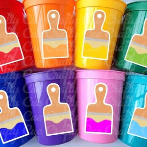 ART PARTY CUPS - Art Painting Party Favor Cups Paint Party Favors Art –  CRAFTY CUE