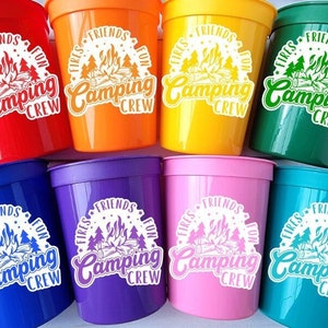 CAMPING PARTY CUPS - Camping Birthday Party Camping Party Decorations, Camping Birthday Supplies Camping Party Supplies Camping Party Favors