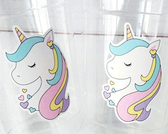 UNICORN PARTY CUPS - Unicorn Cups Unicorn Birthday Unicorn Party Unicorn Party Favors Unicorn Decorations Unicorn Baby Shower Rainbow Cups