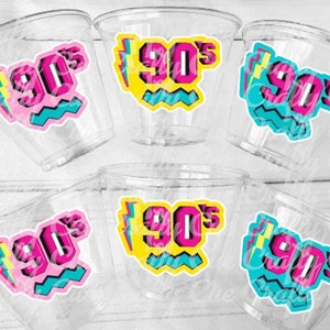 I Love the 90'S PARTY CUPS - 90's Birthday Cups 90's Party Cups 90's Decorations 90's Birthday Party 90's Birthday Party Decorations 90s 80s