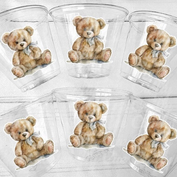 Teddy Bear Party Cups Teddy Bear Baby Shower Favors Teddy Bear Birthday Favors Teddy Bear Party Teddy Bear Party Favors Boy Bear Girl Bear