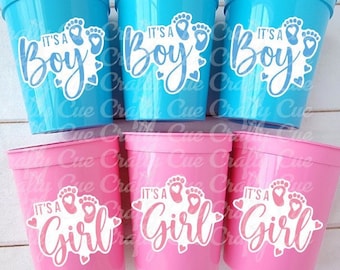 Bonnets GENDER REVEAL - Bonnets C'est un garçon Bonnets C'est une fille Décorations pour baby shower révélatrices de genre Bonnets roses et bleus