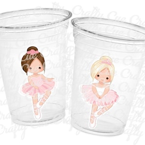 BALLET PARTY CUPS - Ballerina Party Cups Ballet Birthday Party Ballet Party Decorations Ballerina 1st Birthday Ballerina Party Baby Shower