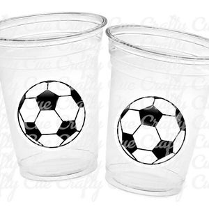 SOCCER PARTY CUPS - Soccer Party Cups Soccer Birthday Soccer Party Soccer Decorations Soccer Party Supplies Soccer Birthday Party Soccer