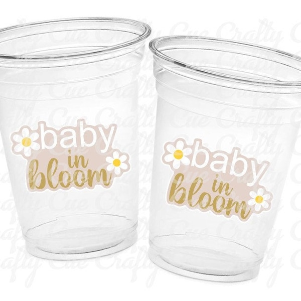 BABY IN BLOOM Party Cups Baby in Bloom Baby Shower Favors Baby in Bloom Shower Cups Baby in Bloom Party Decorations Wildflower Party Cups