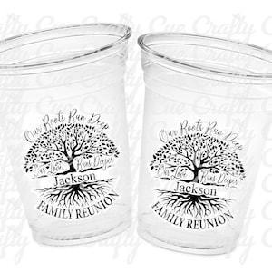 FAMILY REUNION CUPS Family Reunion Party Cups Family Reunion Party Favors Family Reunion Cups Personalized Family Reunion Favor Cups