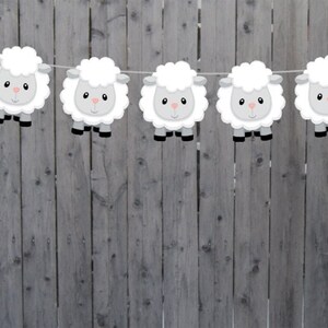 SHEEP GARLAND, Sheep Banner, Sheep Baby Shower, Sheep Party Decorations