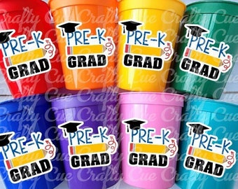 PRESCHOOL GRADUATION CUPS - Preschool Graduation Cups 2023 Preschool Cups Graduation Party Reusable Cups 2023 Party Favors Pre-K Party Cups