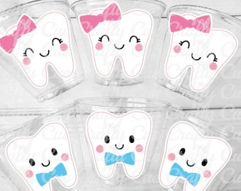 DENTIST PARTY CUPS Dental School Party Cups Orthodontist Dentist Graduation Dental Graduation Party Favors Dentist Party Favors Decorations