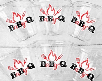 Baby-Q Gender Reveal - BBQ Team He or Team She Party BBQ Gender Reveal Party Barbeque Baby Shower BBQ Shower Decoration Barbecue Baby Shower