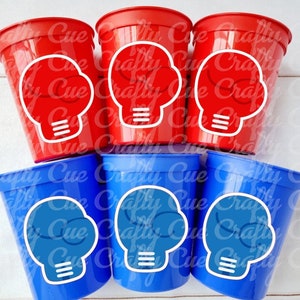 BOXING PARTY CUPS - Boxing Birthday Party Boxing Party Favors Boxer Party Boxer Birthday Decorations Boxer Cups Boxing Cup Boxing Glove Cups