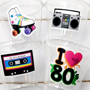 I Love the 80'S PARTY CUPS - 80's Birthday Cups 80's Party Cups 80's Decorations 80's Birthday Party 80's Birthday Party Decorations 80s 90s