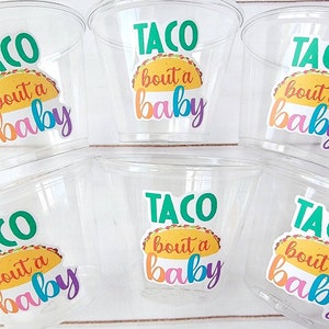 Taco Bout a Baby Cups Taco Party Favors Taco Baby Shower Taco Birthday Fiesta party Fiesta Baby Shower Taco Bout a Baby Decorations favors